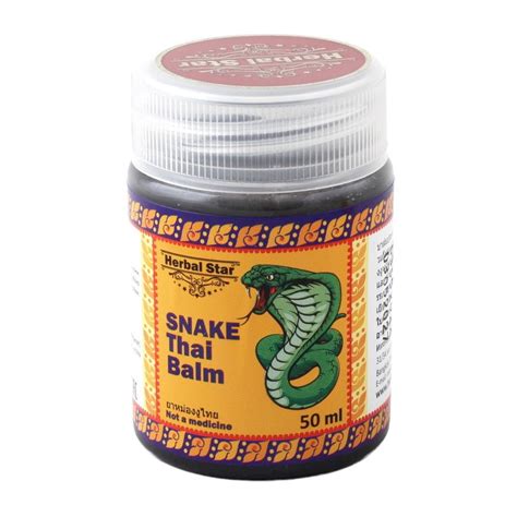 HERBAL STAR Тайский бальзам ЗМЕЯ / тайская мазь Snake Thai Balm 50 мл ...
