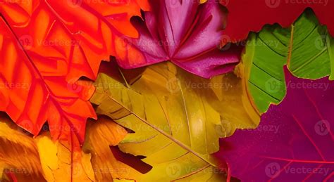 Red And Orange Autumn Leaves Background Outdoor Colorful Backround