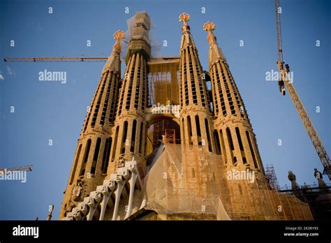 Passion Facade Of La Sagrada Familia Basilica Designed By Antoni Gaudi