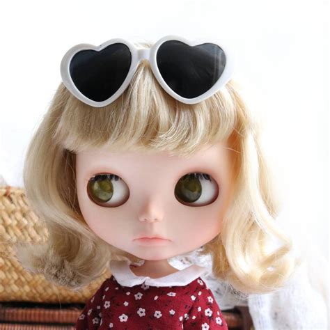 Doll Glasses Heart Shape Sunglasses Doll Fashion Blythe Etsy