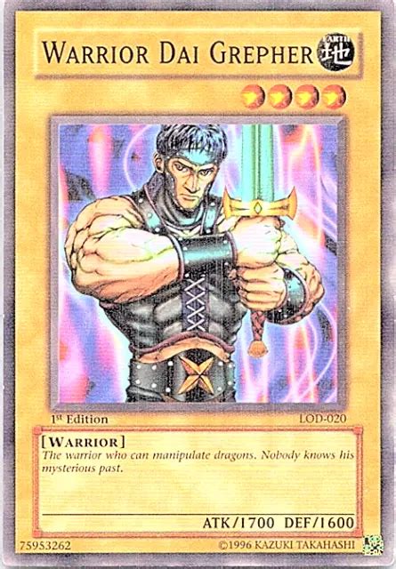 Warrior Dai Grepher Lod Yu Gi Oh Light Play Re Dition Eur