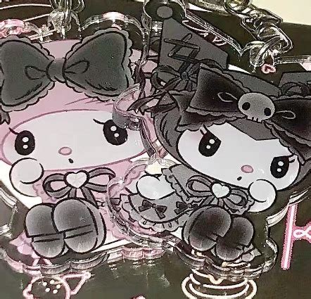 Po Preorder My Melody And Kuromi Keychain Hobbies Toys