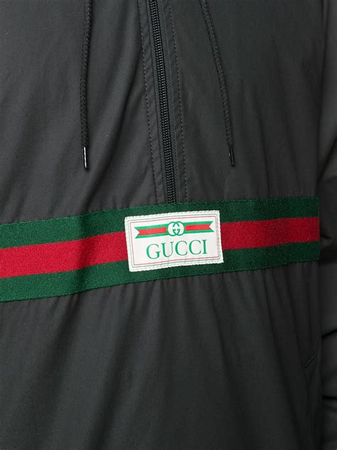 Gucci Gucci Label Windbreaker Jacket Farfetch