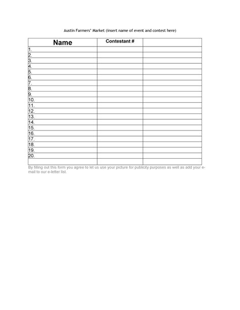 40 Sign Up Sheet Sign In Sheet Templates Word Excel