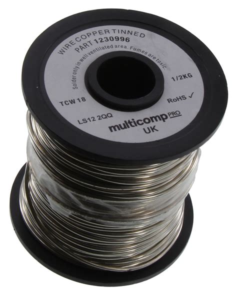 Tcw G Multicomp Pro Tinned Copper Wire Solid Bs En