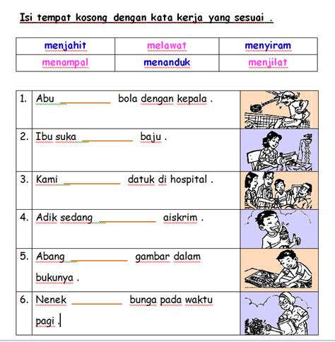 Latihan Kata Kerja Tahun 2 Latihan Tatabahasa Kata Hubung Tahun 2 Reverasite