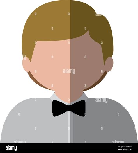 Half Body Man Half Brunette And Caucasian With Blond Hair Vector