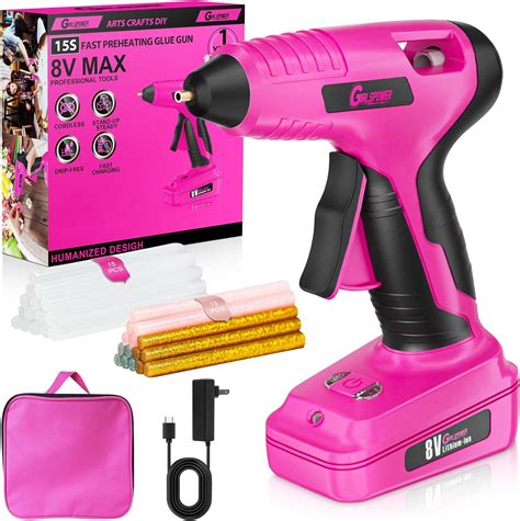 Amazon Cordless Hot Glue Gun S Fast Preheating Glue Gun Mah Built In Battery Hot