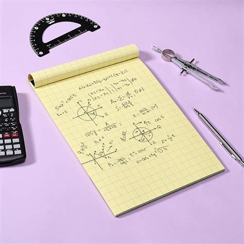 Mr Pen 2x2 9x12 Graph Paper Yellow 55 Sheets
