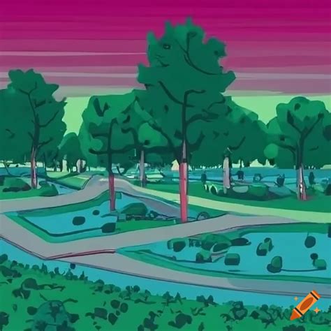 Park In A Small Town With An Emo Midwest Vibe On Craiyon