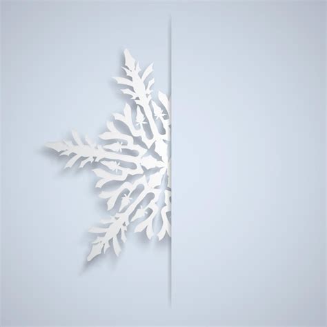 Ilustra O De Natal Um Grande Floco De Neve Branco Que Se Projeta