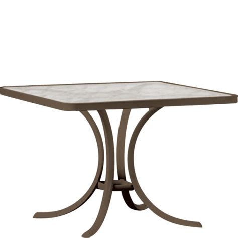 Tropitone 1876 Acrylic And Glass Tables 36 Inch Square Dining Table