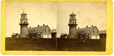 2815m Stereoview Gay Head Lighthouse Marthas Vineyard Mass C 1880 Lighthouseantiques