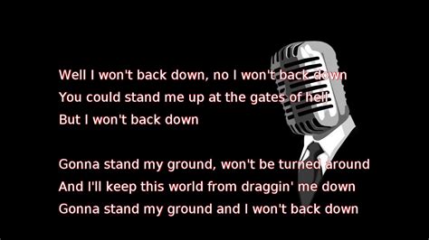 Tom Petty And The Heartbreakers I Won T Back Down Lyrics YouTube