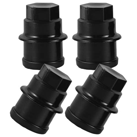 4 Pcs Hub Nut Cover Wheel Lug Nut Caps Camper Lug Nut Caps Black