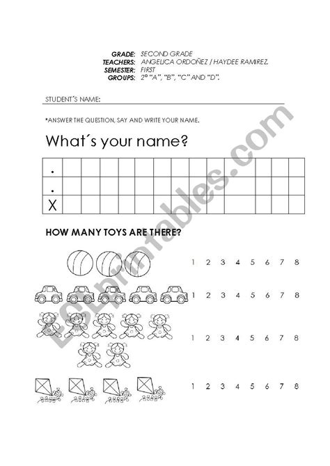 Writing Exam For Kindergarten