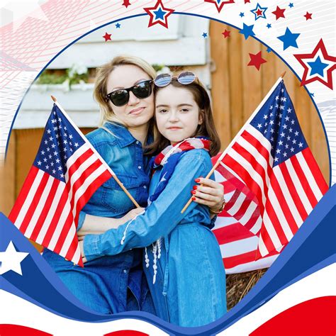 Newwiee Large American Flag On Stick 16 X 24 Inch