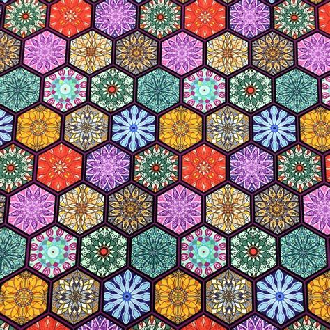 Traditional Hexagon Fabric With Authentic Moroccan Upholstery Fabric ...