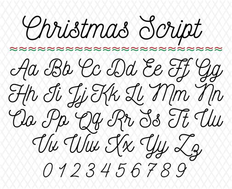 Christmas Fonts Christmas Font Monogram Christmas Script Cursive Font ...