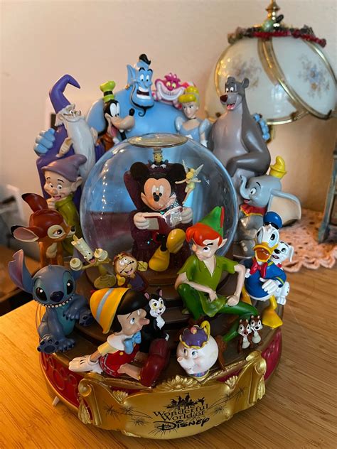 The Wonderful World Of Disney Snow Globe Etsy
