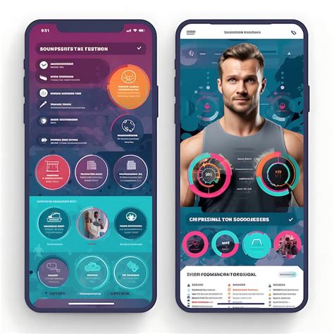 Premium Photo Mobile App Design Of Fitness Personal Trainer App