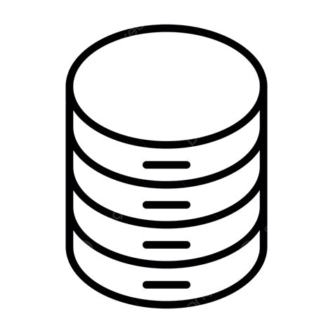 Storage Line Icon Vector Storage Icon Data Network Png And Vector