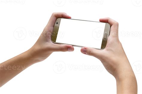 Hand Holding Mobile Smart Phone Isolated 22221043 Png