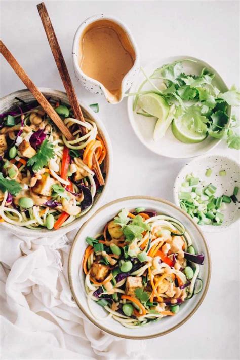 Colorful Raw Vegan Pad Thai Salad Nutriciously