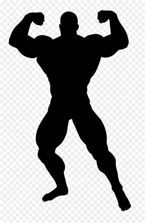 Vitruvian Man Silhouette Muscle Clip Art Fitness People Png Download