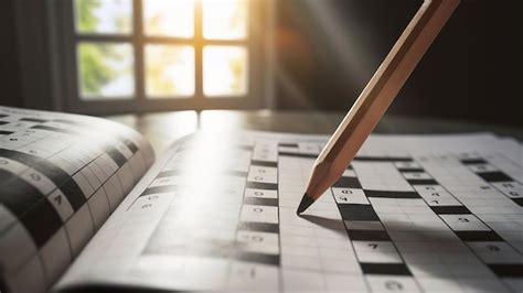 Premium Photo Crossword Puzzle And Pencil