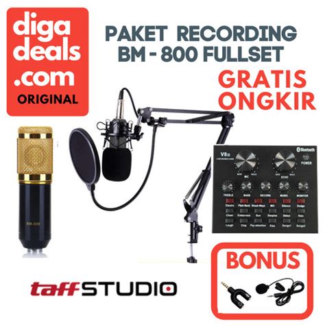 Jual Microphone Condenser Taffware Bm Mixer V S Stand Fullset Paket