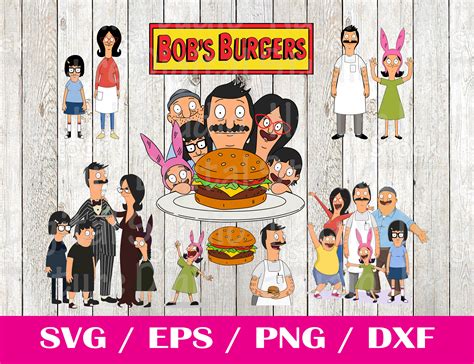 The Bobs Burgers Movie Bundle SVG PNG Bobs Burgers Clip Art Cricut