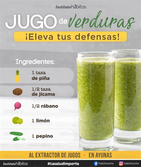 Jugo De Verduras ¡eleva Tus Defensas Hábitos Health Coaching