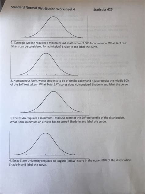 Normal Distribution Practice Worksheet