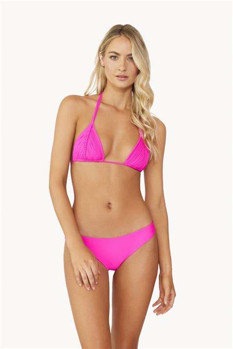 Pilyq Swim Hot Pink Isla Triangel Bikini