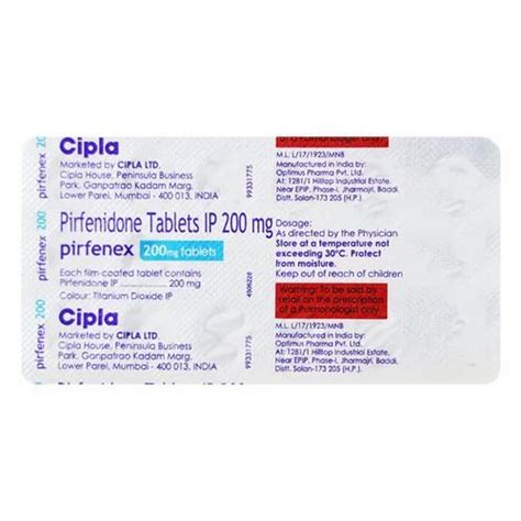 Pirfenex Mg Cipla Pirfenidone Tablet For Personal Packaging Size