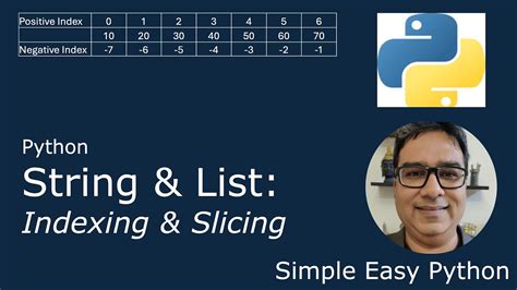 Index And Slicing Python List And String Youtube