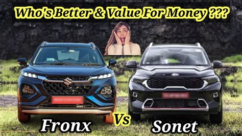 Maruti Suzuki Fronx Vs Kia Sonet Detail Comparison 2023 Maruti Fronx