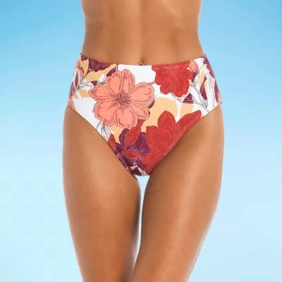 Mynah Womens Stretch Fabric Lined Floral High Waist Bikini Swimsuit