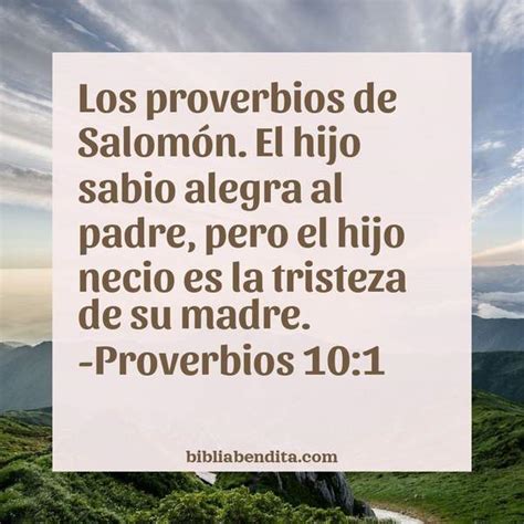 Explicación Proverbios 10 1 Los proverbios de Salomón El hijo sabio