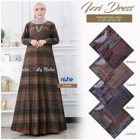 Jual Gamis Terbaru Baju Gsmis Busana Muslim Dewasa Izzi Dress