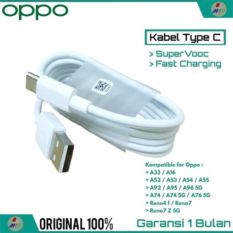 Jual Kabel Oppo Supervooc Fast Charging Type C Kabel Oppo A A