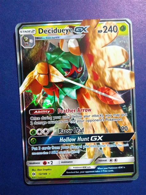 Pokémon Tcg Decidueye Gx Sun And Moon Base Set 12 149 Holo Ultra Rare Ebay