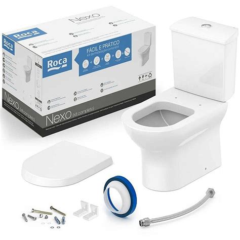 Kit Vaso Sanit Rio Roca Nexo Branco Caixa Acoplada L Oca Pisos