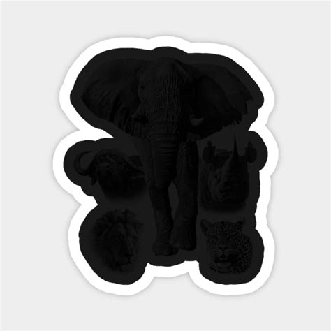 Africas Iconic Big Five Wildlife Artwork Big Five Magnet Teepublic