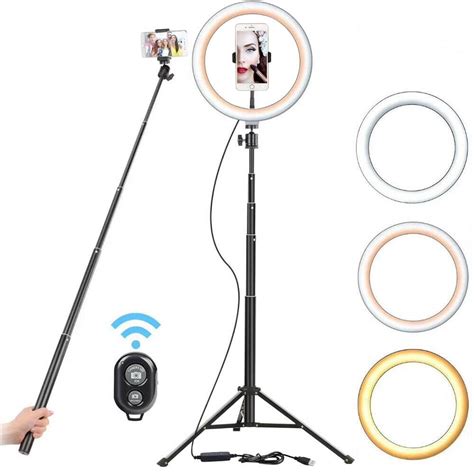 10 Led Ring Light Photographic Selfie Ring Lighting With Stand Selfie