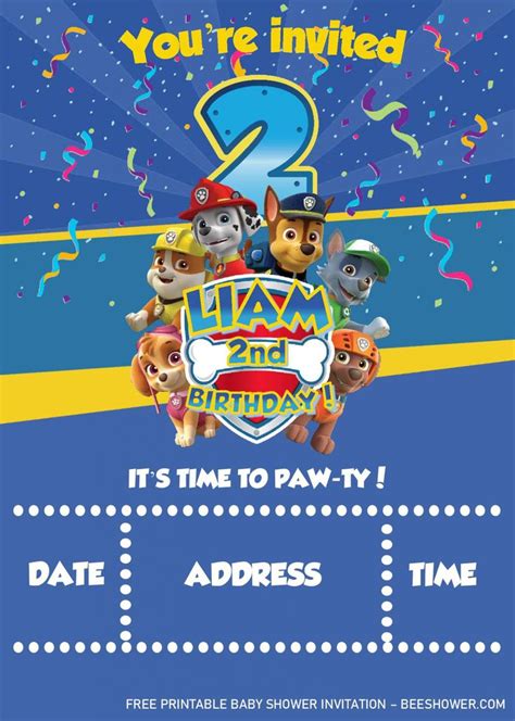 The Paw Patrol Birthday Party Flyer