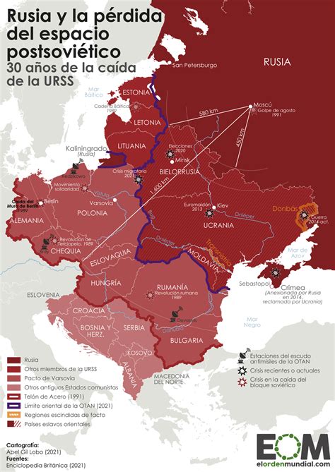 El Mapa Del Espacio Postsoviético En Europa 30 Años Después De La Caída De La Urss Mapas De