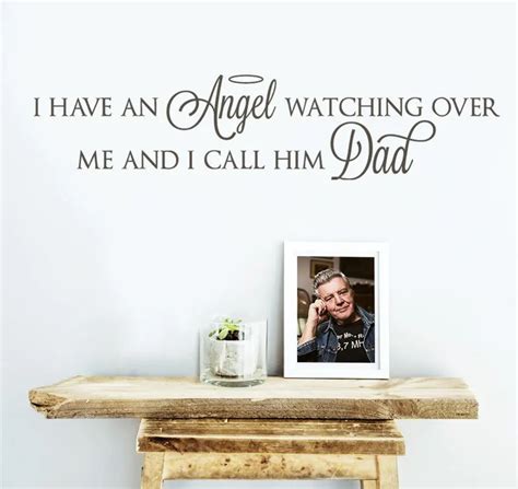 DSU I Have an Angel Watching Over Me And I Call Him Dad Wall Sticker ...