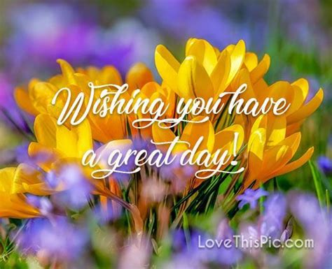 Wishing You Have A Great Day Spring Day Friends Flowers Happy Nice